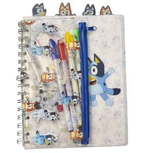 Bluey 96 Page Tab Journal With Pouch And 4 Gel Pens